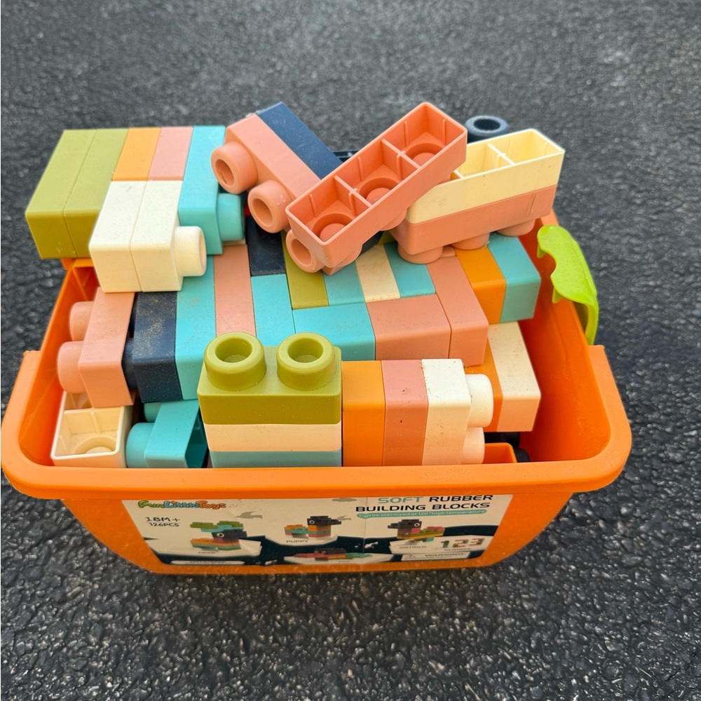 Amazon Orange and Green Building Blocks Set for Creative Play